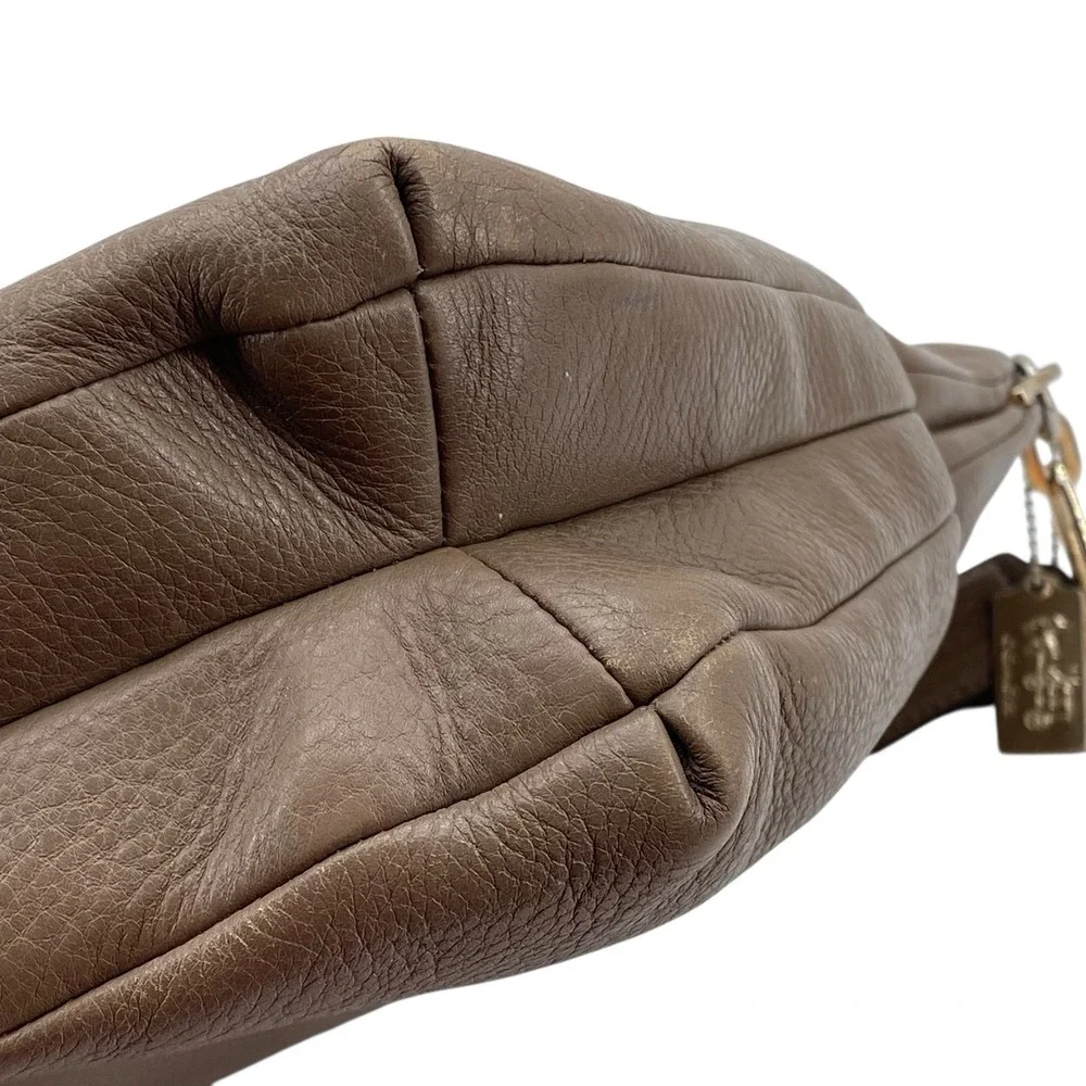 Coach Madison Hobo Shoulder Bag Taupe Pebbled Leather Double Compartment 27858‎ - Picture 11 of 16